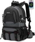Nerlion 40L Hiking Backpack Travel Backpack for Men Women Camping Waterproof Outdoor Hiking Daypack Lightweight Backpack (Dark Gray)