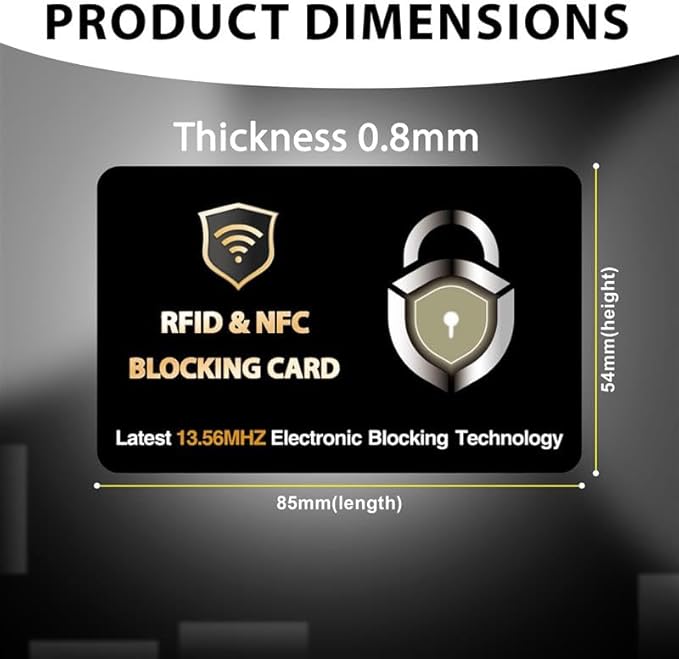 SaiTech IT RFID Blocking Cards Protect Your Entire Wallet, Purse, and Cards from NFC Contactless Theft Wallet for Men & Women-PL Black (10 Pcs Black)