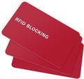 RFID Blocking Card - 3 Pack, Contactless NFC Credit Card ID Protection Safe Bank Card Passport Entire Wallet Purse Shield Protector Blocker Guard (Pack of 3, Red)