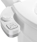 PIKETS Bidet Attachment for Toilet, Dual Nozzle (Frontal and Rear Wash) Non-Electric Fresh Water Bidet Toilet Seat Attachment with Nozzle Self Cleaning, Adjustable Water Pressure (White)