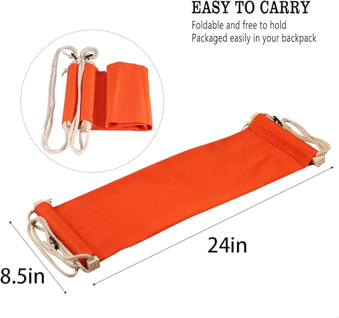 Airplane Foot Hammock for Plane Travel, Airplane Foot Rest with Extended Adjustment Strap Desk Hammock Folding for Travel Accessories