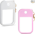 2Pcs Soft-Touch Silicone Case Compatible with Touchland Hand Sanitizer Spray 1FL OZ/30ML, Portable and Protective Case with Metal Keychain, Easily Coordinate with Bags and Belt