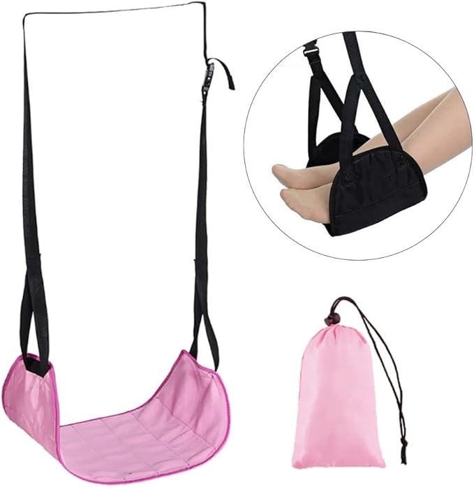 Comfy Hanger Travel Airplane Footrest Hammock Foot Resting for Office Leg(D)