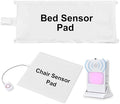 Bed Alarm for Elderly Adults & Chair Alarm Set with Sensor Pad - Fall Prevention Alert System for Seniors, Dementia Patients, Alzheimer Care - Adjustable Volume Caregiver Monitor