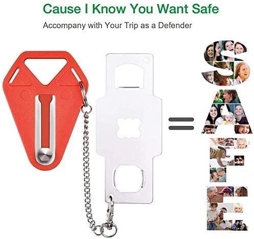 Portable Door Lock Home Security, Upgraded Travel Lock Apartment Hotel Lock, Apartment Essentials for First Apartment Door Locks, Home Security Door Lock, Upgrade Easy Open Childproof Door Reinforceme