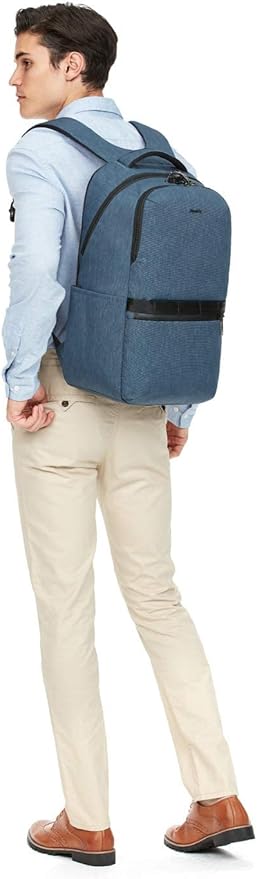 Pacsafe Metrosafe X Anti Theft 25L Backpack - With Padded 15" Laptop Sleeve, Dark Denim (30645646)
