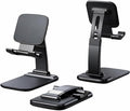 Mizi Portable Cell Phone Stand for Desk - Height & Angle Adjustable Mobile Foldable Holder, Compatible with iPhone 17 16 15 14 13 12 11 Pro Max, Galaxy S25 S24, All 4–10" Devices - Black