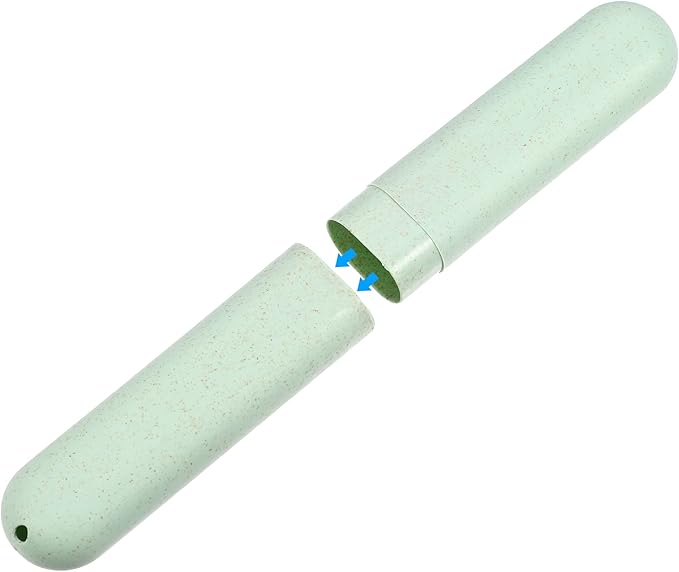 VOCOSTE 1pcs, Traveling Toothbrush Holders Case, PP Toothbrush Case for Travel Business, Green, 8.07''x1.22''x0.83''
