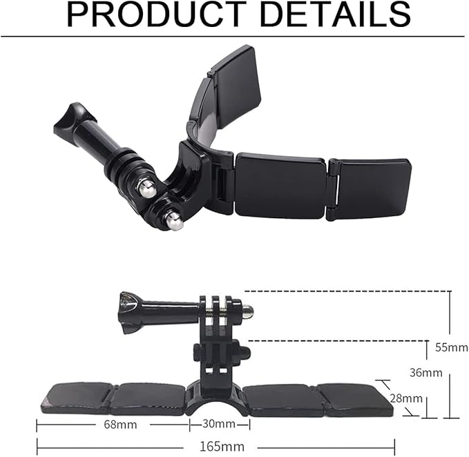 Helmet Chin Mount for GoPro, Adhesive Chin Mount Fit for Full Face Motorcycle Helmet, Immersive POV Recording, Compatible With GoPro Hero 13 12 11 10 9 8 Camera, Helmets Accessories Gear For Man Women