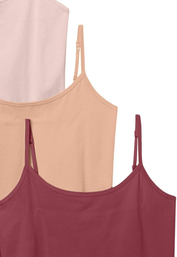 Amazon Essentials Women's Slim-Fit Camisole for Layering and Everyday Wear, Pack of 4