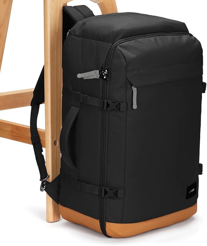 Pacsafe GO Anti Theft 34L Carry-on Backpack, Jet Black