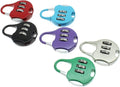6 Pcs Luggage Combination Locks Padlock 3 Digit Zinc Alloy Password Padlock Small Safe Combination Padlock Backpacks Bags Schoolbags for Suitcases Luggage Briefcases (6 Colors) 彩色混色