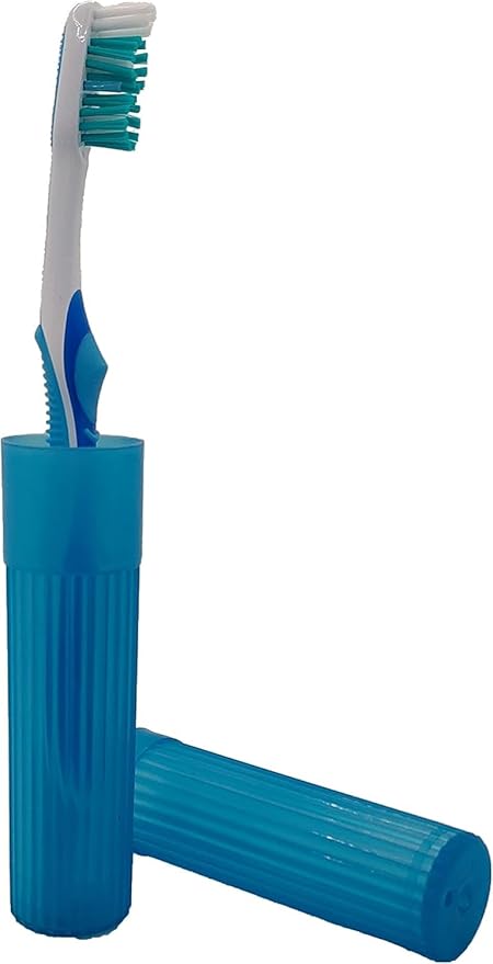 American Comb Toothbrush Holder - Blue, Made in USA, with Ventilation Holes, for Toothbrush Covers, Toothbrush Holder, Toothbrush Soft, Durable Design, Hygienic Bathroom Accessory