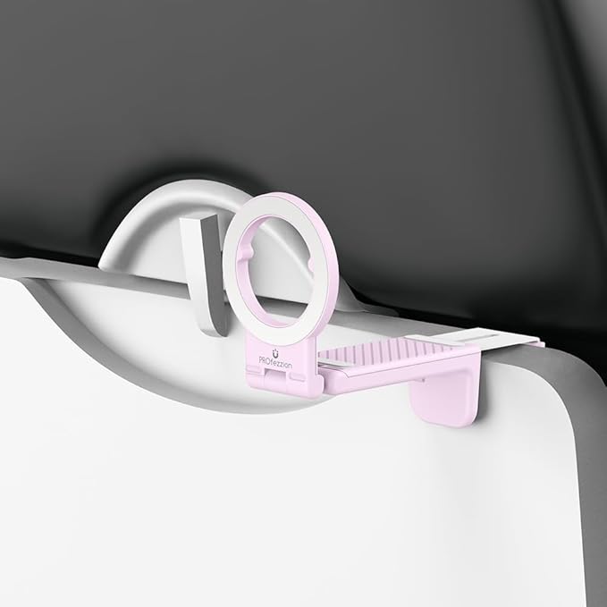 PROfezzion Airplane Travel Essentials Magnetic Phone Holder for MagSafe Pink & Deluxe Metal Version for MagSafe Car Mount