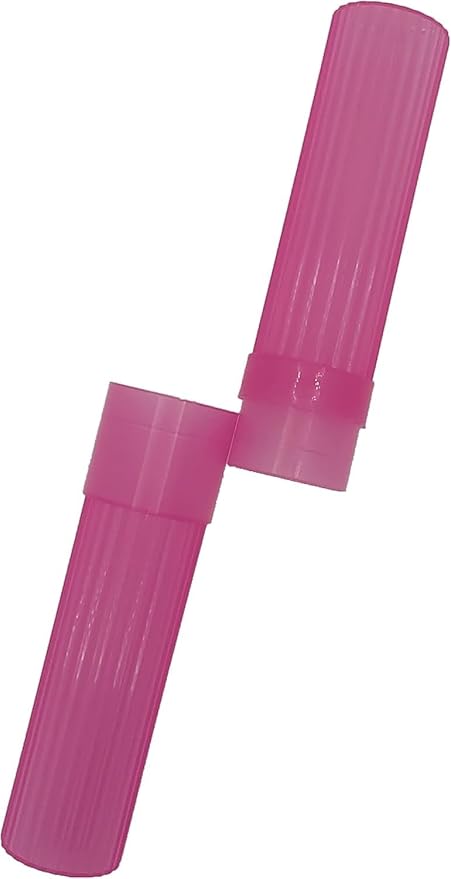 American Comb Pink Toothbrush Covers & Soap Box Set - Matching colors - Tooth Brush Cover Cap, Soap Dish Travel, Soap Dish Holder Travel - Plastic portable set with cover