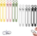 Data Cable Organizer, 2025 New Elastic Silicone Cable Straps Cord Organizer, Reusable Cable Ties Wire Organizer for Bundling and Fastening Earphone, Phone Charger (12 Pcs)