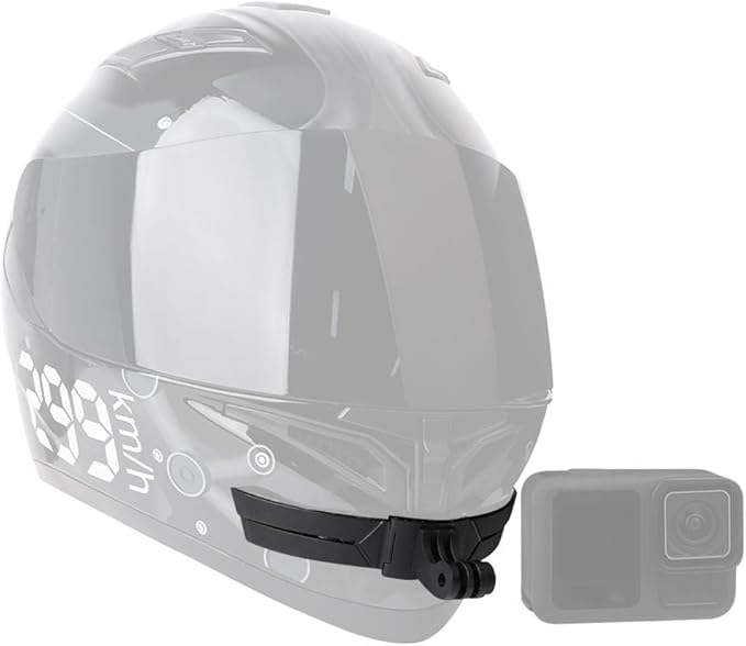 Motorcycle Helmet Chin Mount Kits with Adhesive Curved Pads Compatible with GoPro Hero 13, 12, 11, 10, 9, 8, 7, (2018), 6 5, Hero Black, Session, Xiaomi Yi, SJCAM, Campark (Version B)