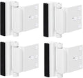 4 Pack Door Reinforcement Locks with 16 Screws, Home Security Door Lock Stop for Toddler, Childproof Door Lock Night Lock Withstand 800 Lbs White