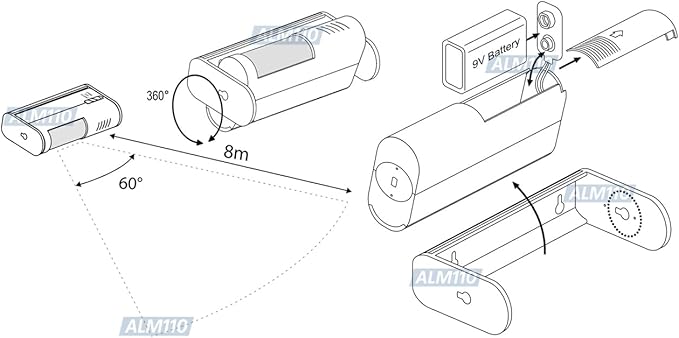 2-in-1 Motion Sensor Alarm & Door Chime for Home Premises Security Entry Alert Nursery Care Alert