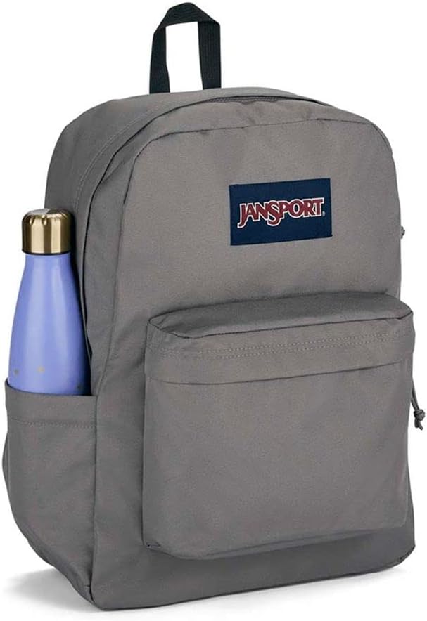 JanSport SuperBreak Plus Backpack with Padded 15-inch Laptop Sleeve and Integrated Bottle Pocket - Spacious and Durable Daypack for Work and Travel - Graphite Grey