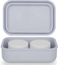 Leak Proof Travel Soap Case,Large Silicone Travel Soap Holder,Portable Soap Box with Drainage Layer,Bathroom Shatter Proof,Suitable for Travel, Bathroom, Camping, Gym(Light Gray)
