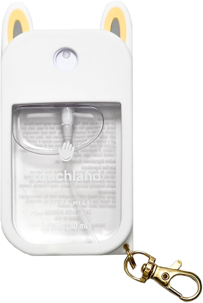 Silicone Case Compatible with Hand Sanitizer Spray, Protective Case with Keychain for Power Mist (Fit for 1 FL OZ), Hand Sanitizer Spray Accessory