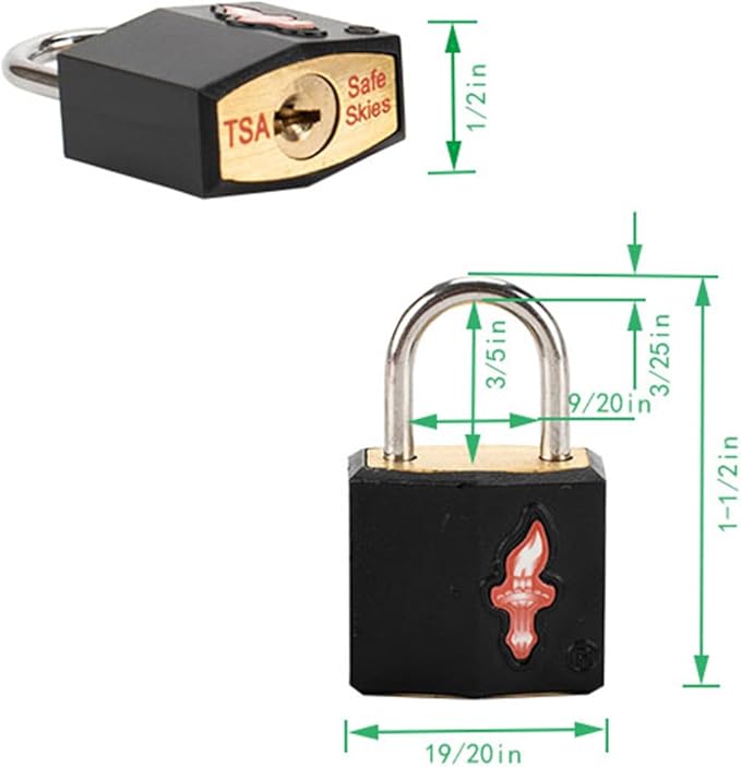 4 Pack Mini Locks with Key,Luggage Lock TSA Approved, TSA Approved Suitcase Lock for Luggage, Suitcase, Carry On, Backpack, Laptop Bag or Purse,4 Pack Family Set.