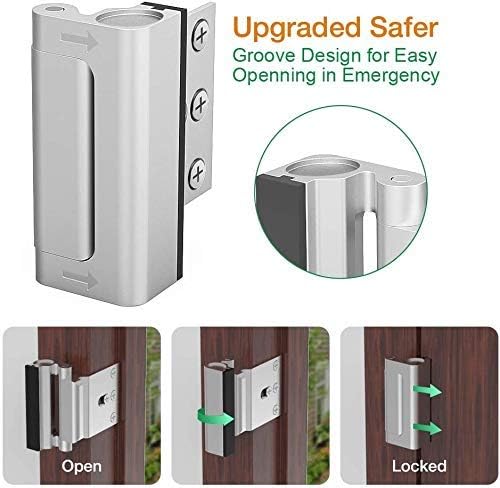 Portable Door Lock Home Security, Upgraded Travel Lock Apartment Hotel Lock, Apartment Essentials for First Apartment Door Locks, Home Security Door Lock, Upgrade Easy Open Childproof Door Reinforceme