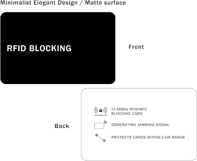 RFID Blocking Card - 3 Pack, Contactless NFC Credit Card ID Protection Safe Bank Card Passport Entire Wallet Purse Shield Protector Blocker Guard (Pack of 3)