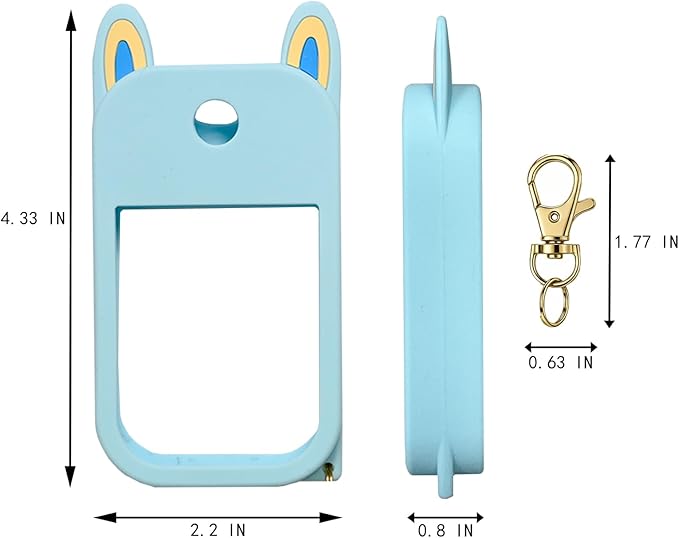 Silicone Case Compatible with Hand Sanitizer Spray, Protective Case with Keychain for Power Mist (Fit for 1 FL OZ), Hand Sanitizer Spray Accessory