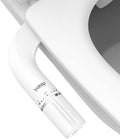 Ultra-Slim Bidet Attachment for Toilet - Dual Nozzle (Feminine & Posterior Wash) | Lead-Free Stainless Steel Valve | Non-Electric Adjustable Water Pressure | 2.48" Slim Fit Standard Toilets