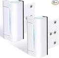 2Pack Door Reinforcement Lock Withstands 800lbs of Force - White Extra Proof Door Lock for Kids Safety Drilling Required,Prevents Unauthorized Entry,Add a Door Security Locks for Home Safety & Privacy