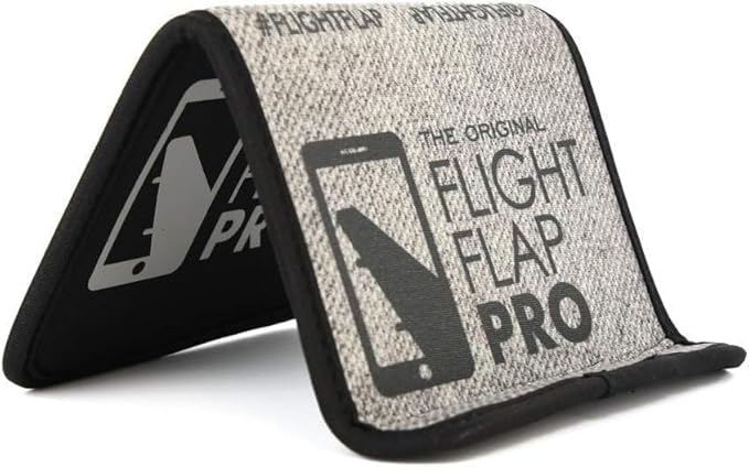 Flight Flap Airplane Phone Holder, Flexible Cell Phone Holder, Folding Cellphone Stand for Desk, Bed, Office, Treadmill - Airplane Gadgets for Long Travel Accessories - Plane Essentials (Pro)