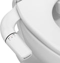 SAMODRA Ultra-Slim Hygienic Bidets Attachment for Existing Toilets - Adjustable Fresh Water Pressure Dual Nozzle (Frontal & Rear Wash) Easy to Install, Black