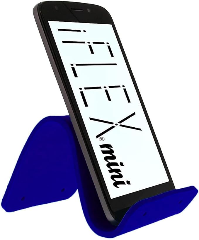 iFLEX Mini Flexible Phone Holder for Travel, Work and Home – This Travel Cell Phone Stand is The Perfect iPhone Holder and Works with Any Smartphone – Non-Slip Grip, Strong and Durable - Classic Blue