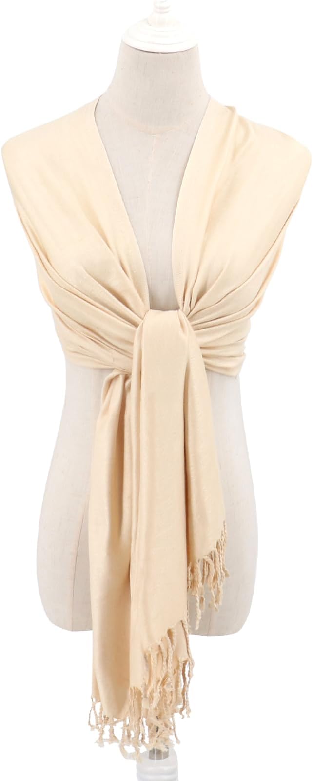 Soft Silky Pashmina Shawl Wraps Solid Colors Scarf for Wedding Evening Dresses