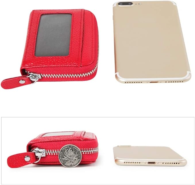 Women's RFID Blocking 12 Slots Credit Card Holder Leather Accordion Wallet