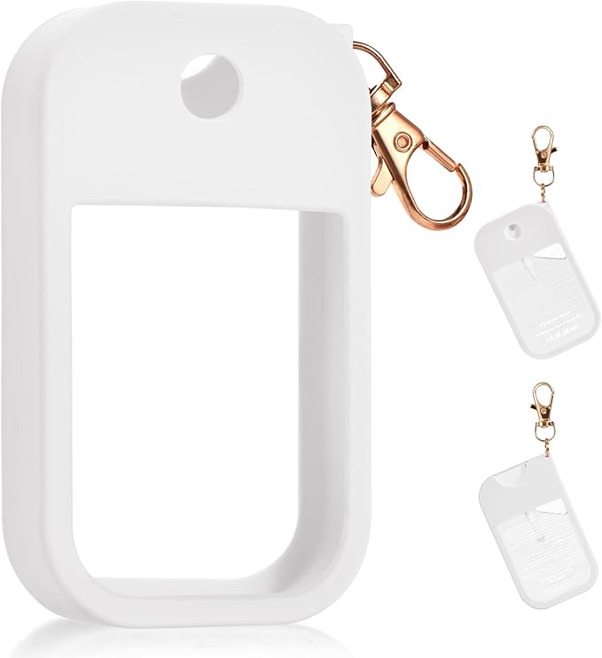 Silicone Case Compatible with Touchland Hand Sanitizer Spray, Protective Case for Spray 1FL. OZ (White(1PCS))