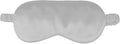 1 Pack Sleep Mask, Silk Eye Mask with Elastic Strap, Blindfold, Soft Silk Sleeping Mask for Girls, Women, Men (Silver)