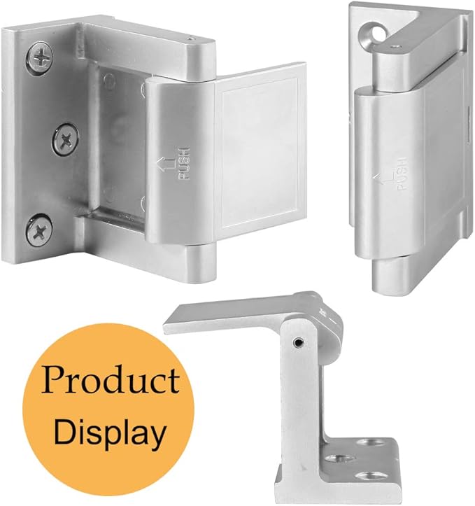Hotel Security Door Lock with Stainless Steel Screws,Privacy Door Latch for in-Swinging Doors Extra High Home Door Security Lock(Silver-1 Pack)