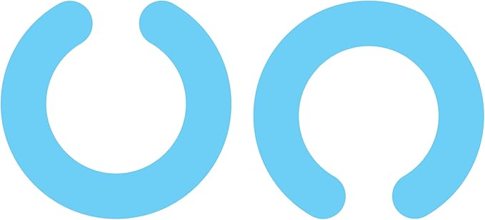 Hush Hoops Ear Plugs, Ultra-Soft Reusable Noise Reducing Earplugs with Horseshoe Shape for Comfort, 4 Tip Sizes for Customizable Fit, 17dB (NRR) Noise Reduction Rating, Teal, 1 Pair with Travel Case