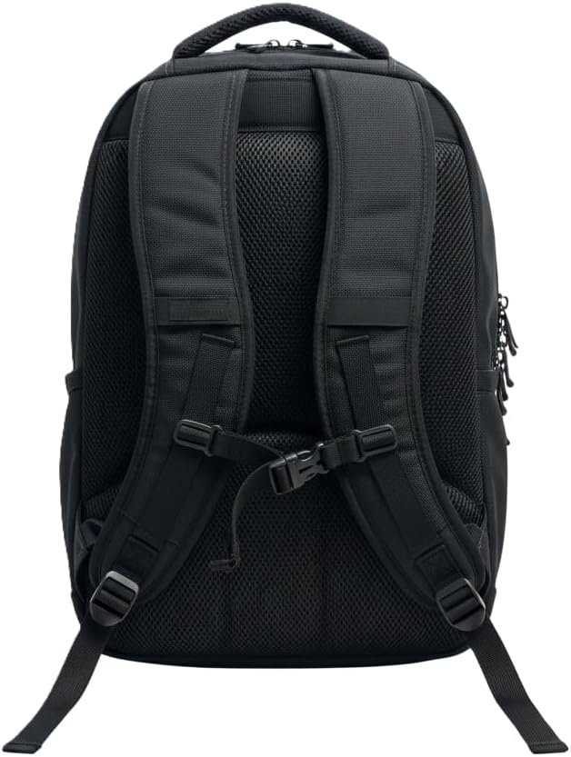 Anti Theft Travel Backpack, 15" Laptop Backpack w/Lockable Hidden Zipper Access Pockets, Water & Slash Resistant Nylon, Locking Carabiner, GPS Pocket. TSA Approved Work Theft Proof Daypack (Black)