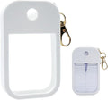 Silicone Case Compatible with Touchland Hand Sanitizer Spray 1 FL. OZ./30 mL, Stylish Hand Sanitizer Mist Accessory with Portable Keychain (White, 1 Pack)