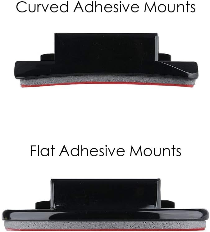 Adhesive Helmet Mounts Curved Sticky Flat 3M Mount Kit Attachment Compatible with GoPro Hero 13 12 11 10 Max 9 8 7 6 5 4 Session DJI Osmo Action Cameras (8 Packs)