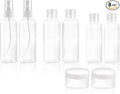 Ninsula 8Pcs Travel Bottles Set, TSA Approved Travel Size Toiletries, Reusable Leak Proof Cosmetic Containers for Shampoo, Conditioner, Cream -Women Men Travel Essentials