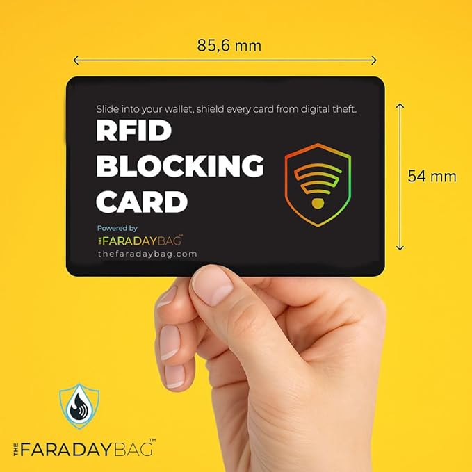 [2-Pack] RFID Blocking Cards - SafeCard Shield for Credit, Debit, and social security card protector - Slim Wallet Protector for Men & Women