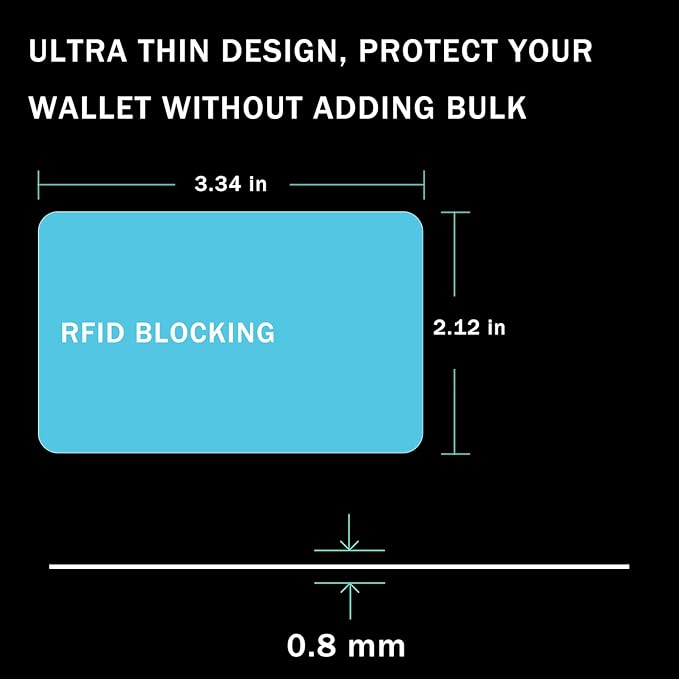 RFID Blocking Card - 3 Pack, Contactless NFC Credit Card ID Protection Safe Bank Card Passport Entire Wallet Purse Shield Protector Blocker Guard (Pack of 3, Teal)