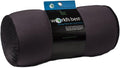 Wolf Essentials Microbead Bolster Tube Travel Pillow - Compact Neck Roll Pillow for Airplane, Car, or Home - Soft Lumbar Support Pillow – Charcoal