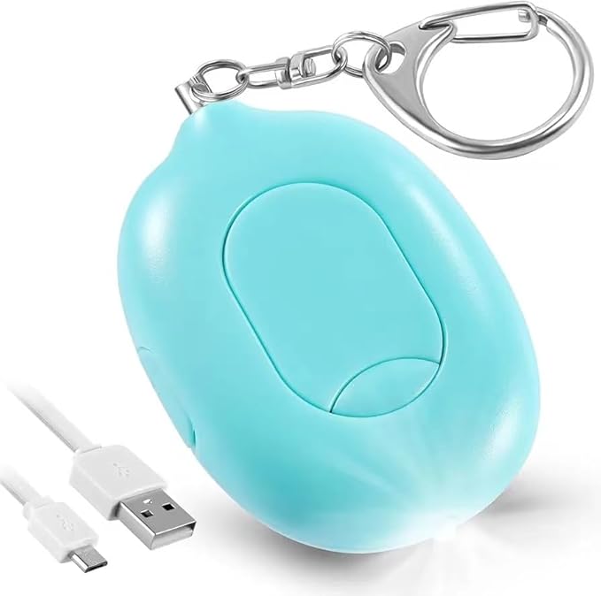 Door Stopper Security Alarm, Door Stopped Alarm When Opened, 130dB Loud Portable Vibration Sensor Door Stop Alarm with LED Flashing, USB Rechargeable for Travel Hotel Home Apartment Safety