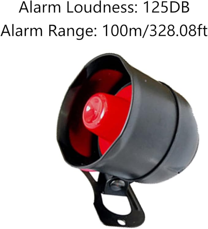 Alarm System for Theft Prevention With Sound, Anti-Theft Security Device With 2 Remote Starts, Universal 12V Loud Horn 120dB 6 Tone 7-Level Sensitivity Car Alarm Siren
